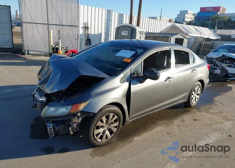 2012 Honda Civic Lx из США, поврежденный, VIN 19XFB2F50CE347357